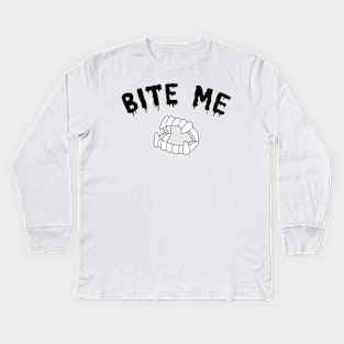 Bite Me Kids Long Sleeve T-Shirt